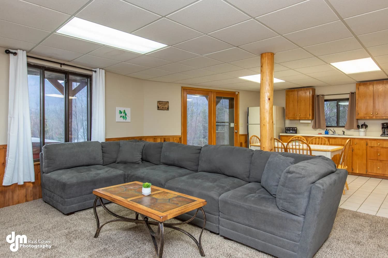 Cabin Vacation Rental Design — staged by Acorn Home Staging