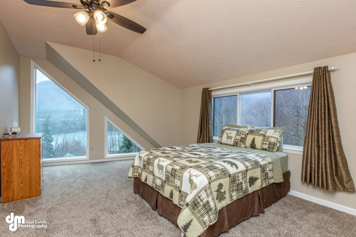 Cabin Vacation Rental Design — staged by Acorn Home Staging