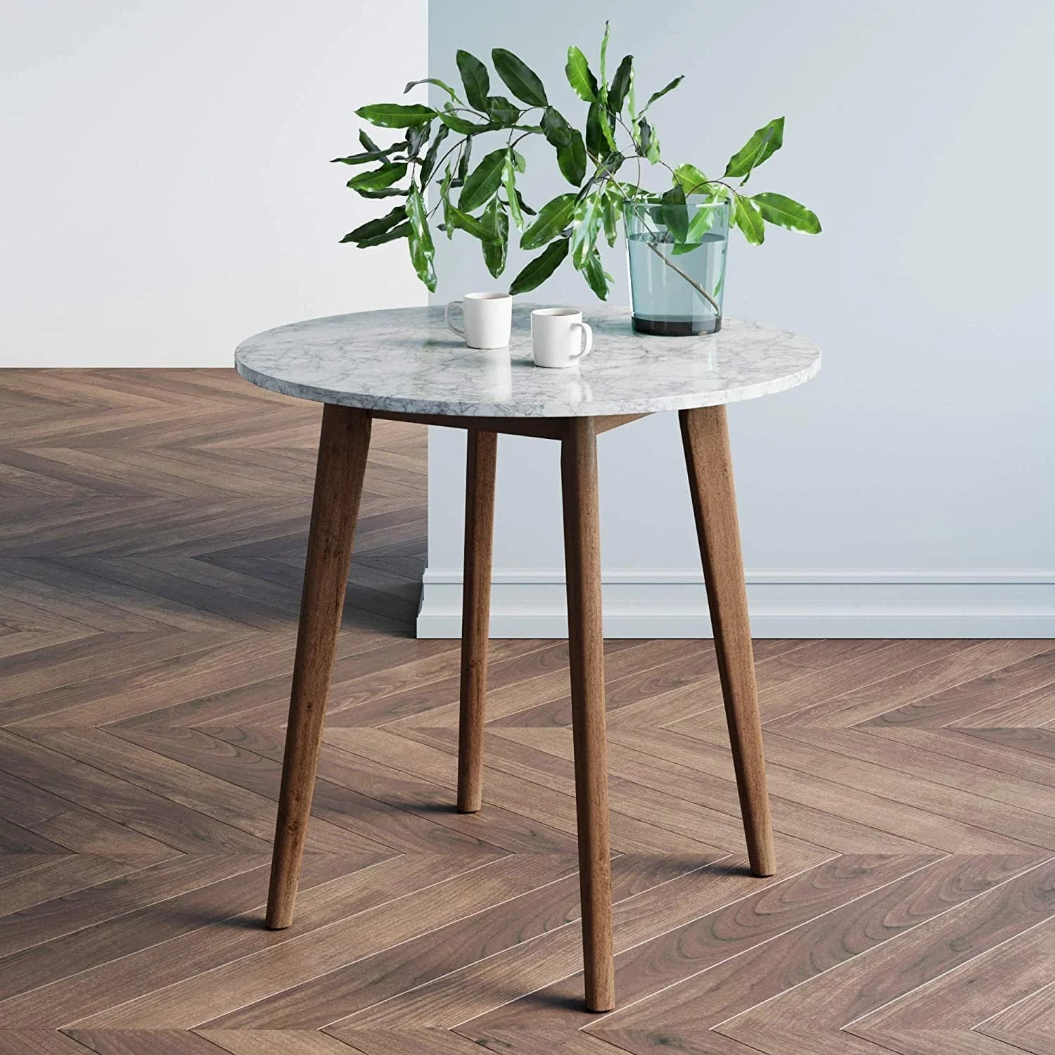 Nathan James Amalia Round Marble Bistro Dining Table