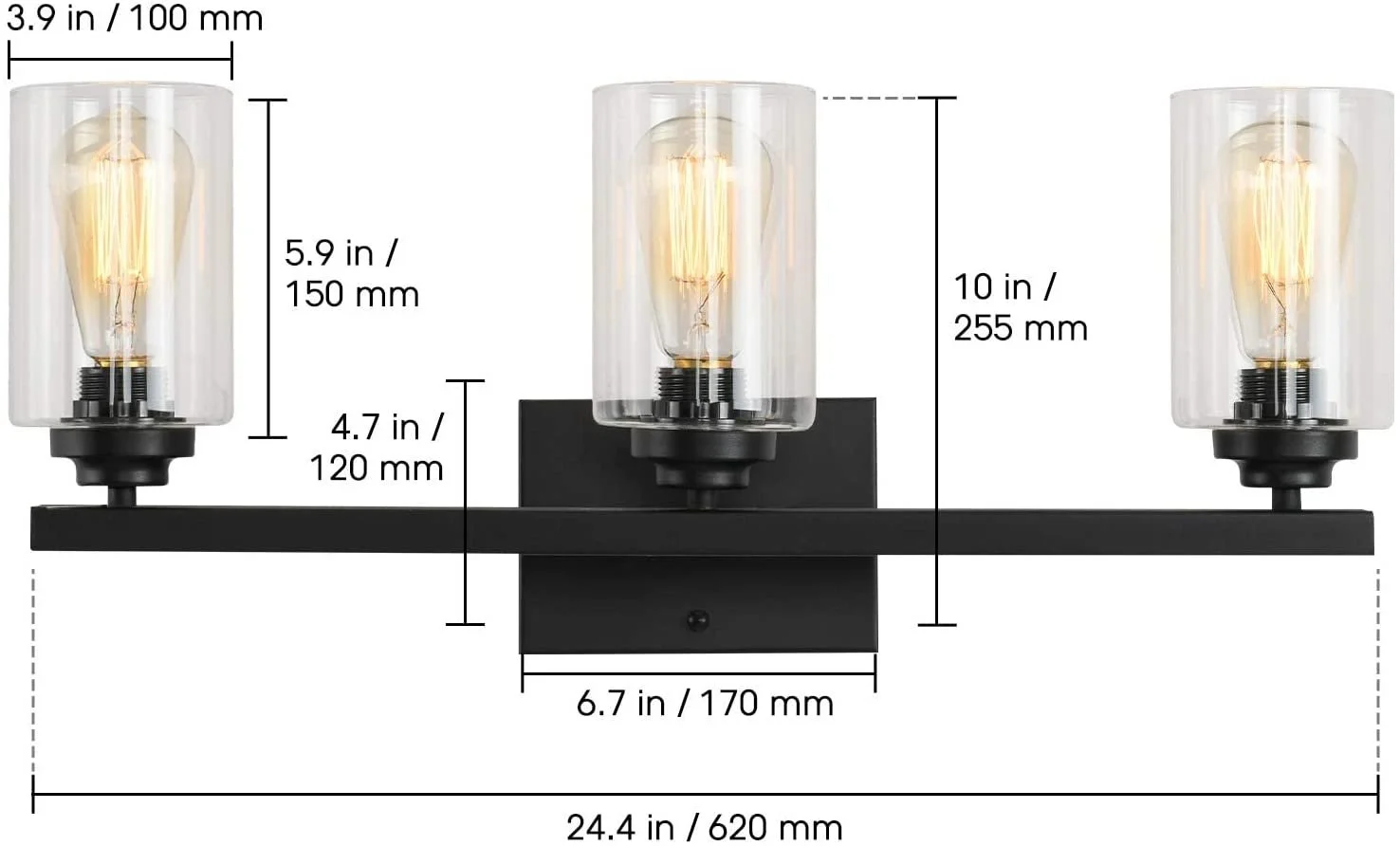 x2 Vanity lights