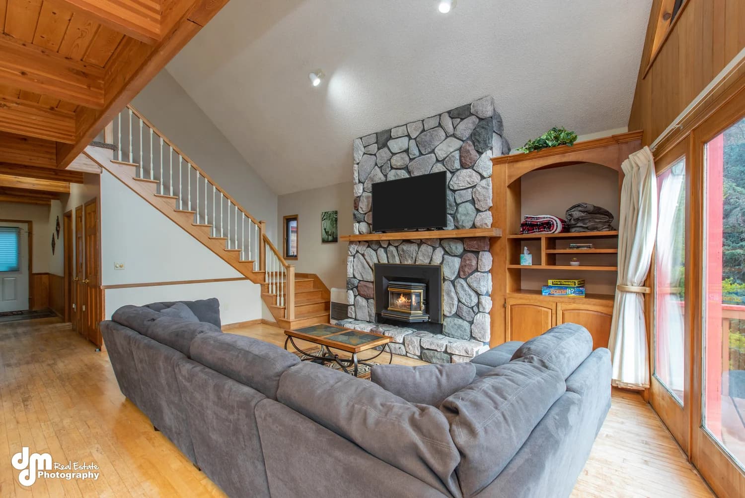 Cabin Vacation Rental Design — staged by Acorn Home Staging
