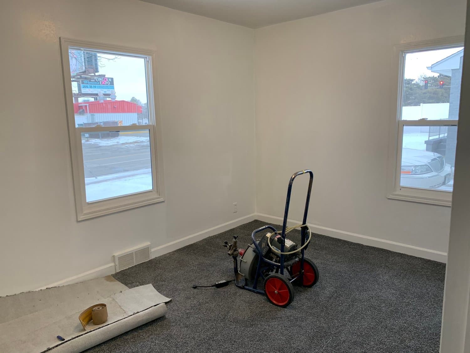 Awkward space staged to show its best use